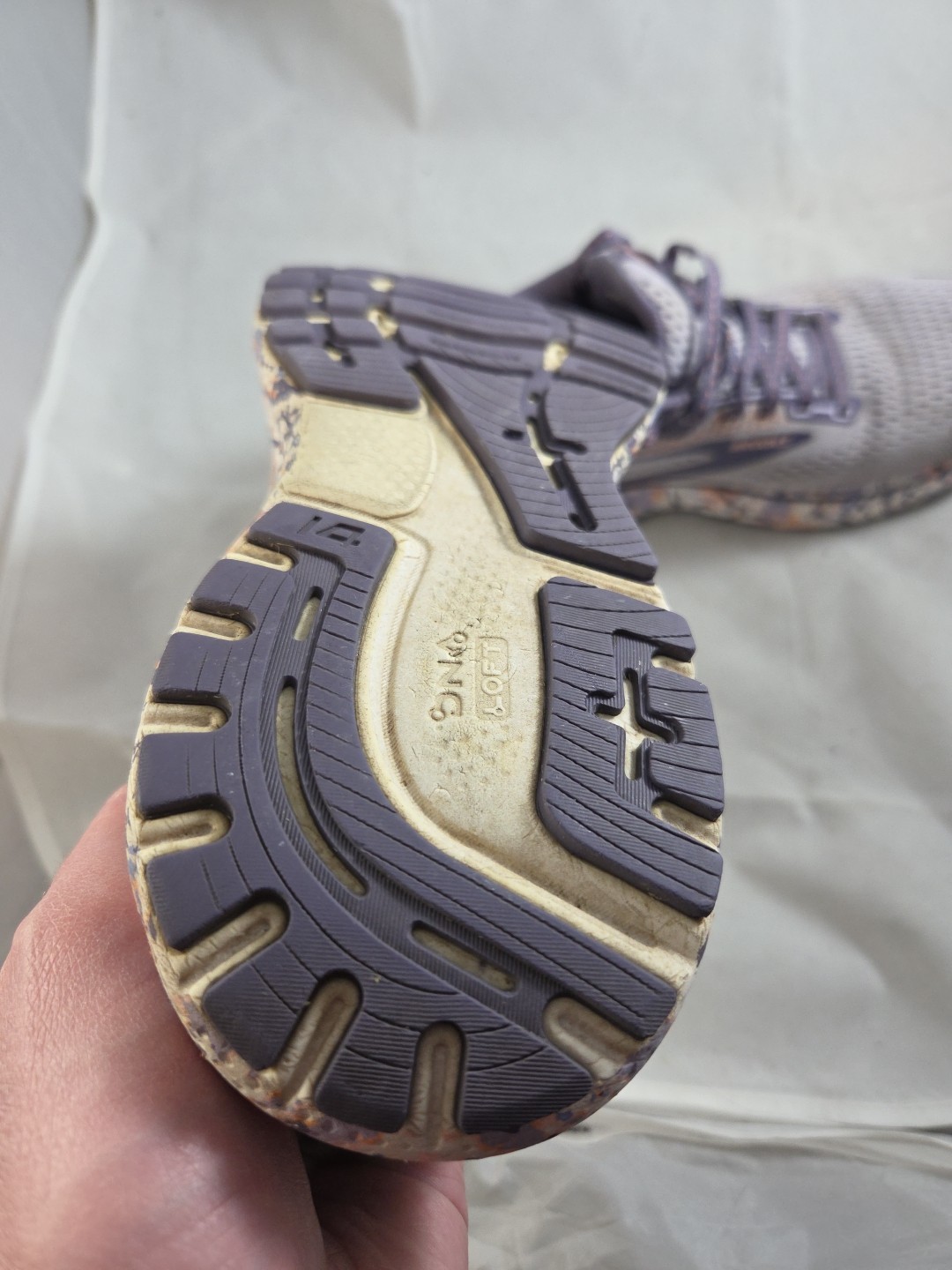 Size 8 – Brooks Ghost 14 Delicate Dyes Womens Running Shoe Purple Sneaker