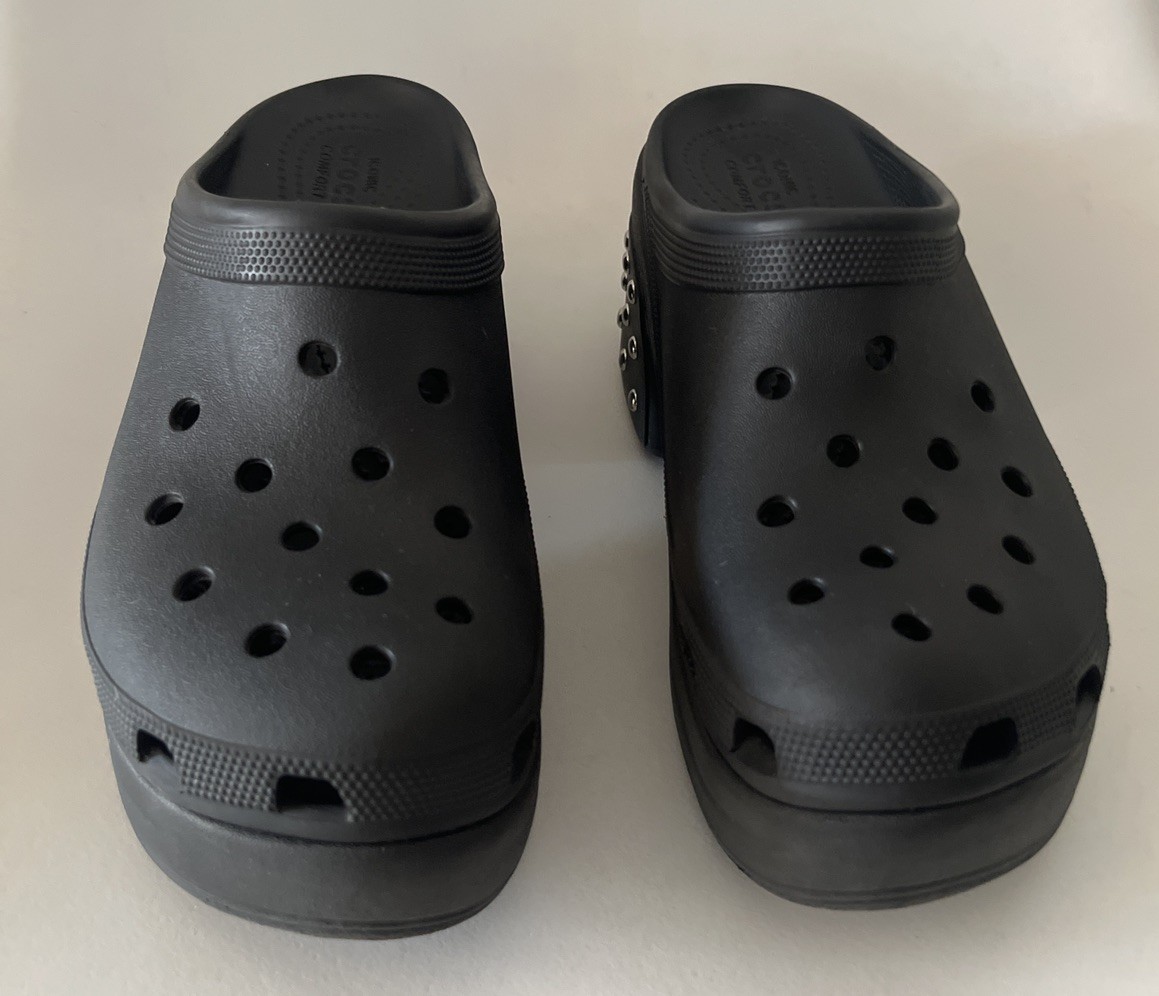 Crocs Siren Studded Platform Clogs Black Women’s 10 Men’s 8 Goth Punk Rare