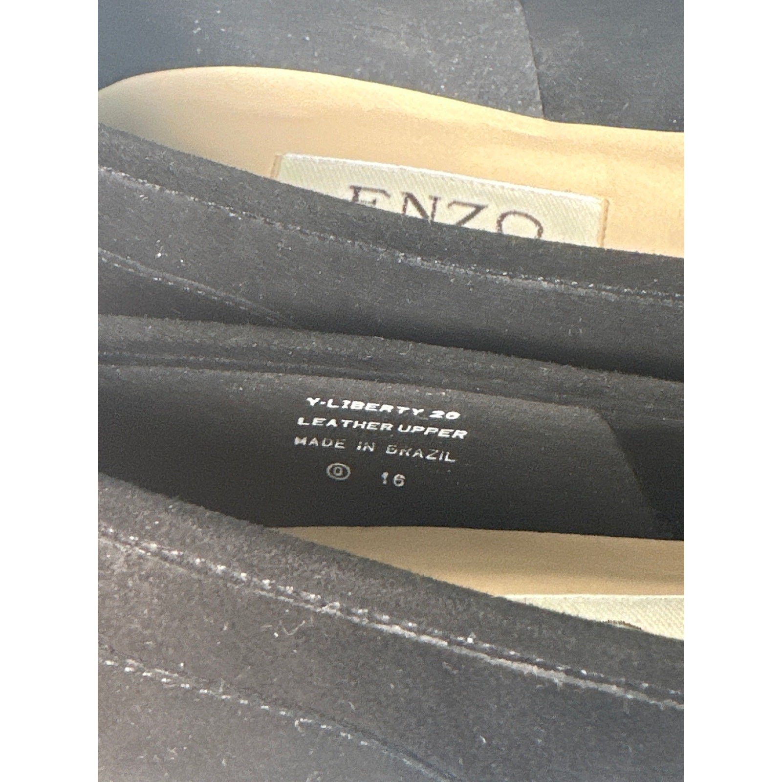 NIB Vtg Enzo Angiolini Liberty Black Leather Suede Loafers Made in Brazil | 11 M