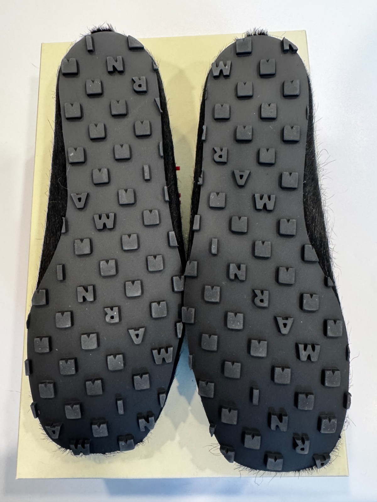Marni Black Calf Hair Moc Loafers