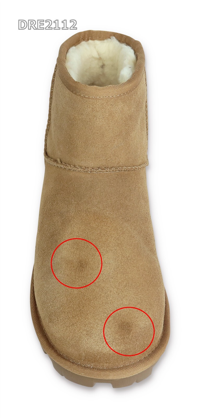 UGG Essential Classic Mini Chestnut Suede Fur Boots Womens Size 7