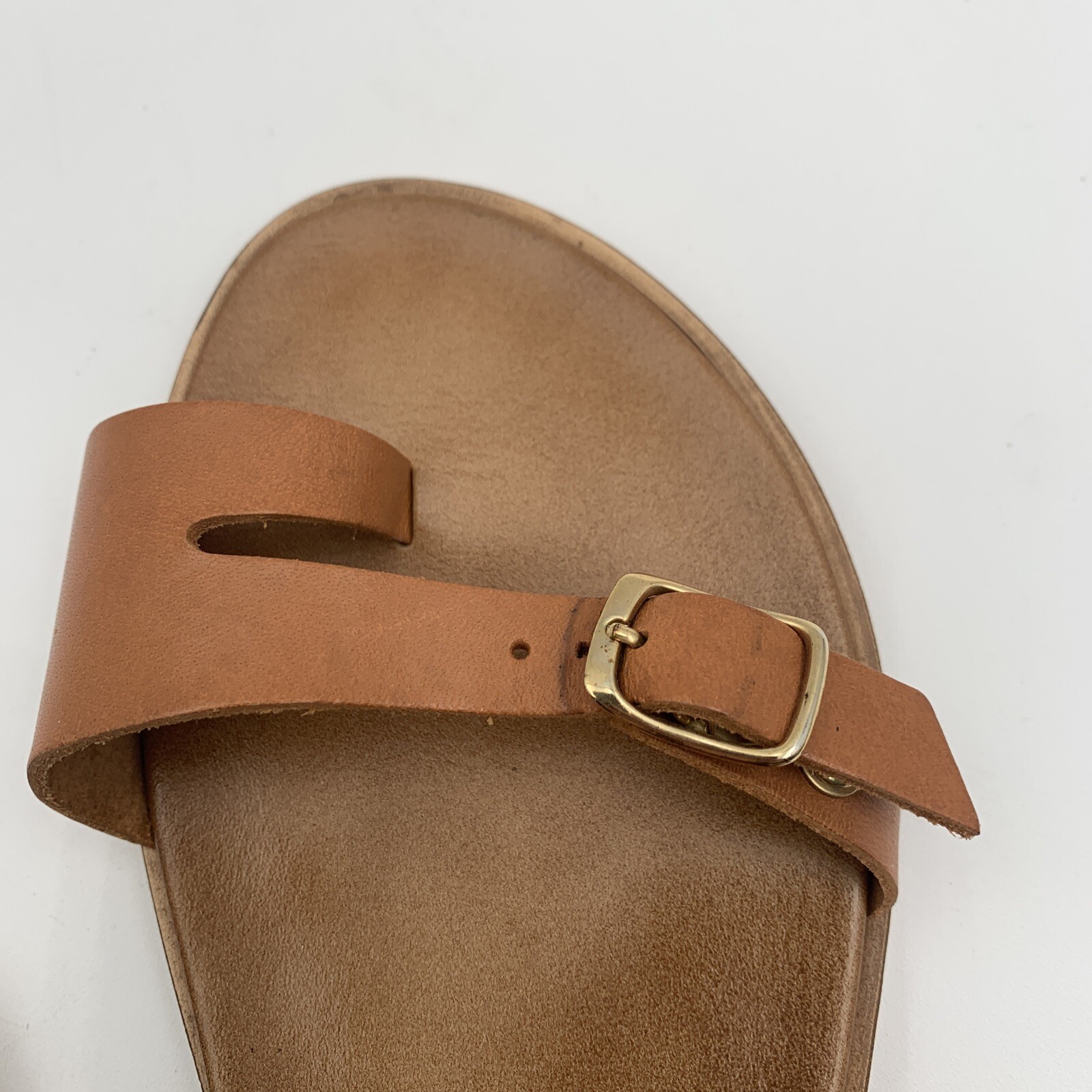 Mariella Womens Sandals Sz 9 Leather With Buckles And Flower Design