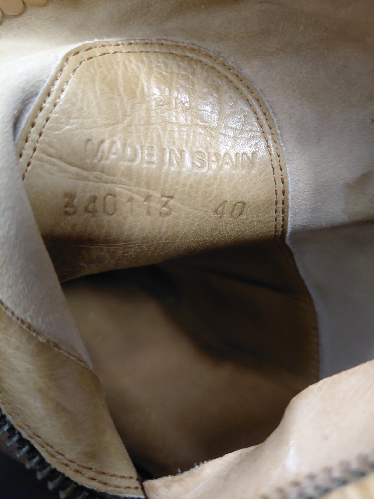 N.D.C. Made By Hand Women Ankle Boots Light Brown Leather Made In Spain Size 40