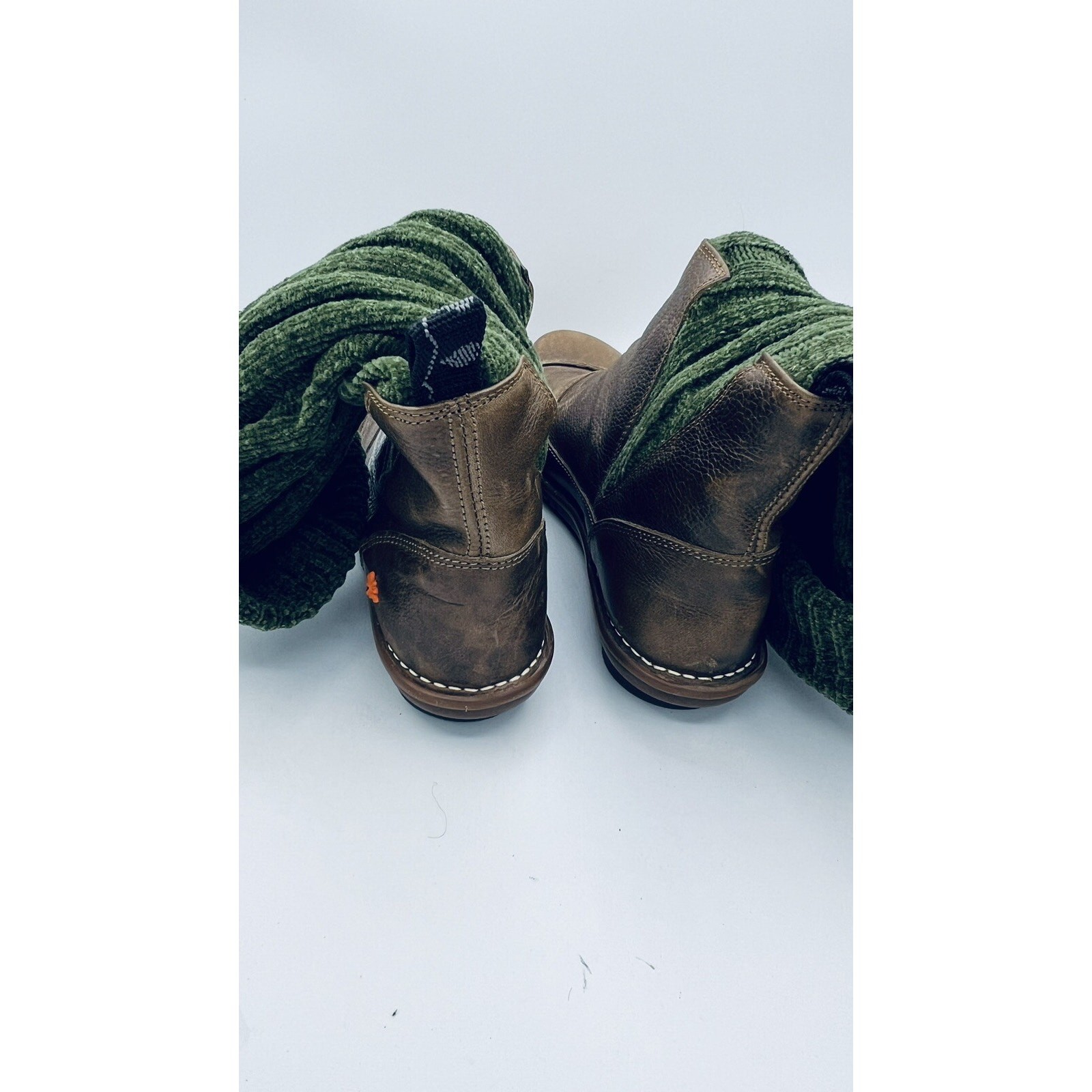 The Art Company Brown Leather Sock Boots US 8 Great Condition