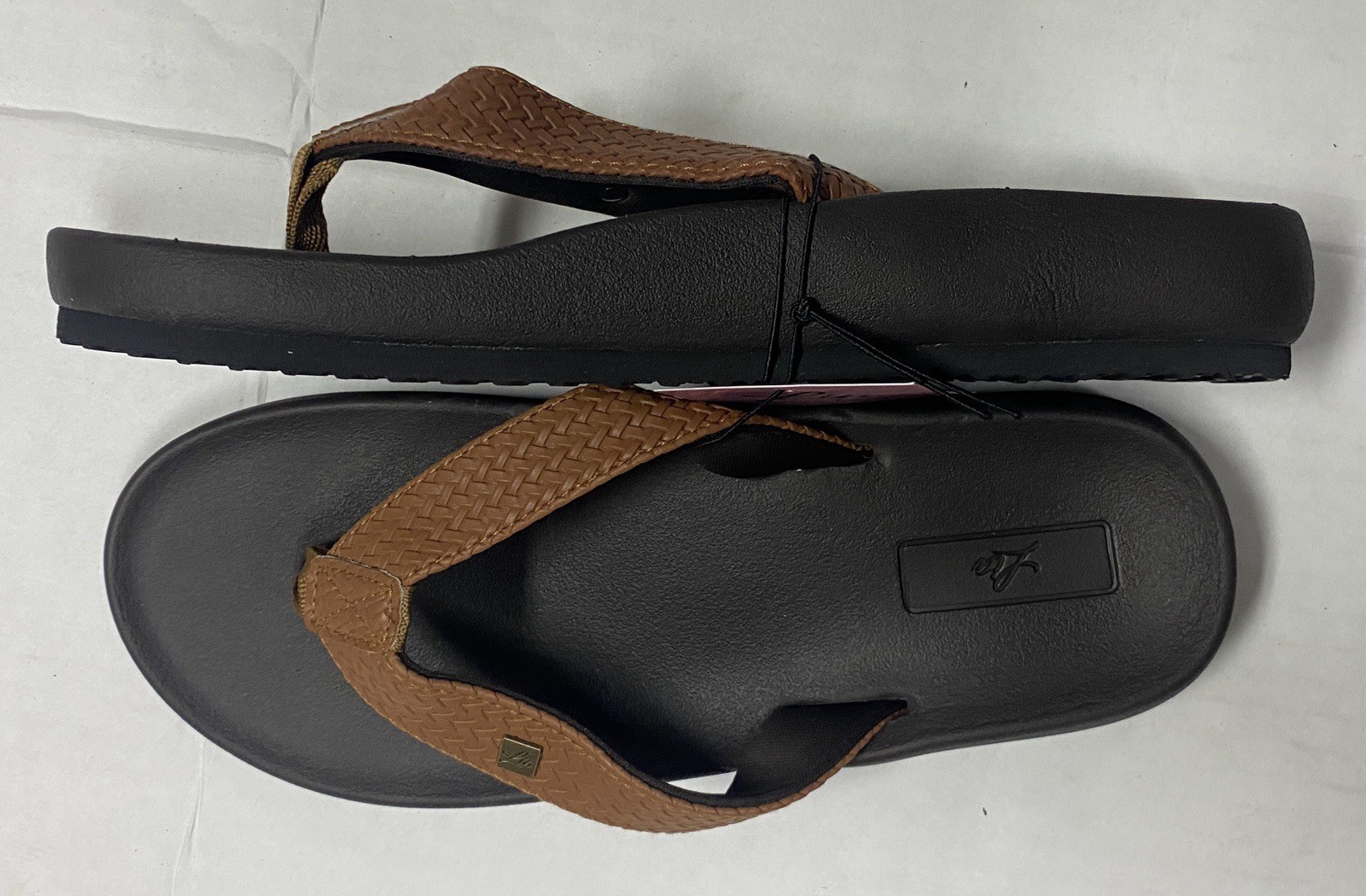 Lia Comfort Beach Summer Women’s 6 7 8 9 10 11 Brown Flip Flops Sandals New