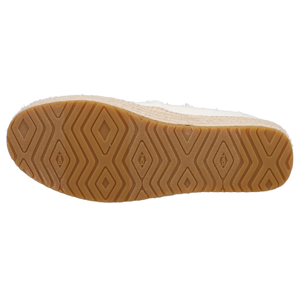 TOMS Valencia Platform Espadrille Womens White Flats Casual 10019820T