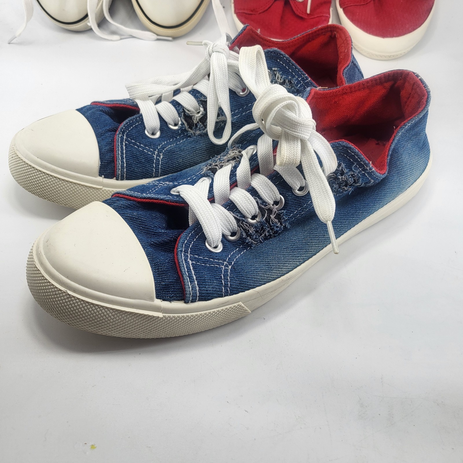 Lot 5 Pairs Canvas Sneakers Shoes Size 9 9.5 Womens Compare 2 Converse All Stars