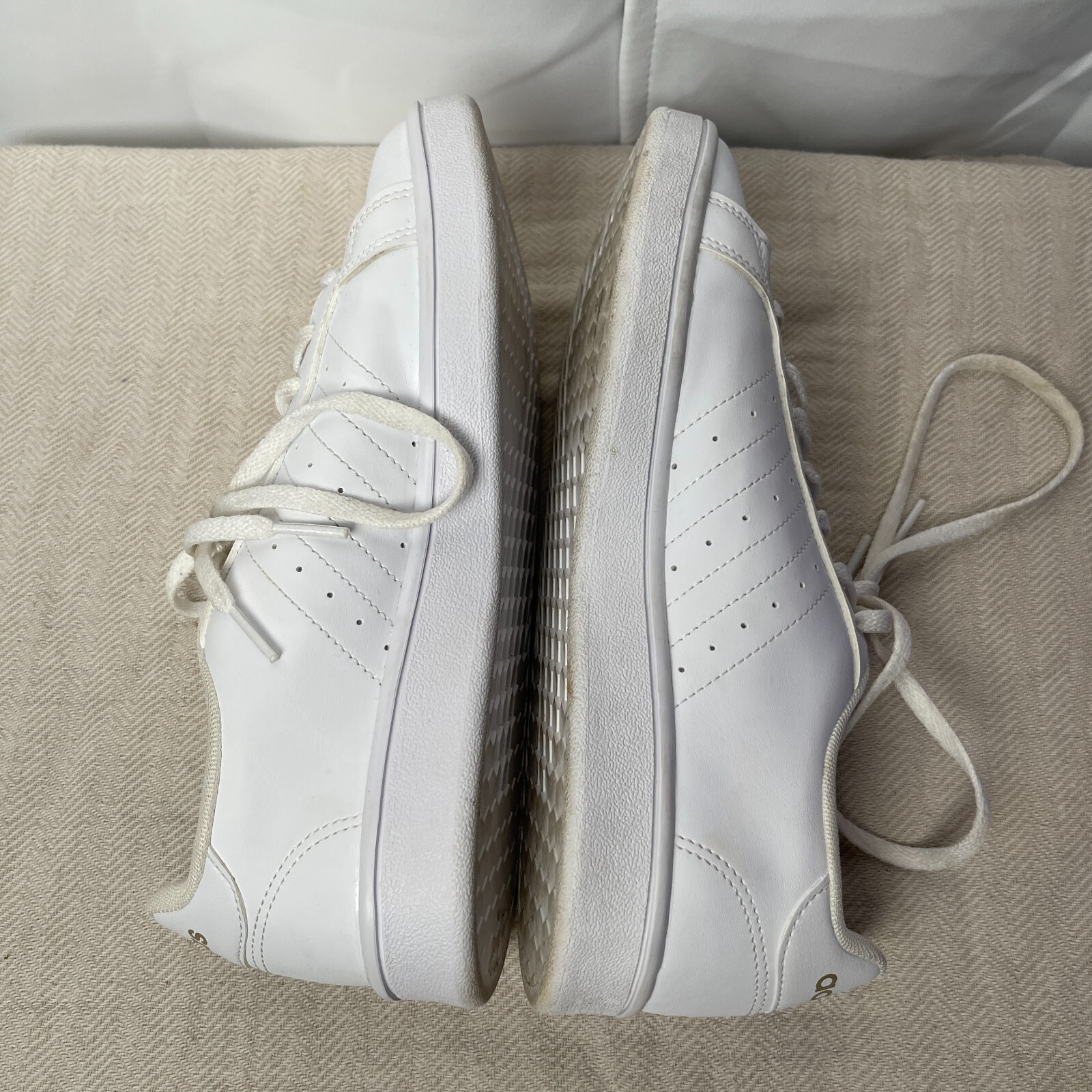 ADIDAS WOMENS GRAND COURT SNEAKER TENNIS SHOES WHITE ALUMINA SIZE 8
