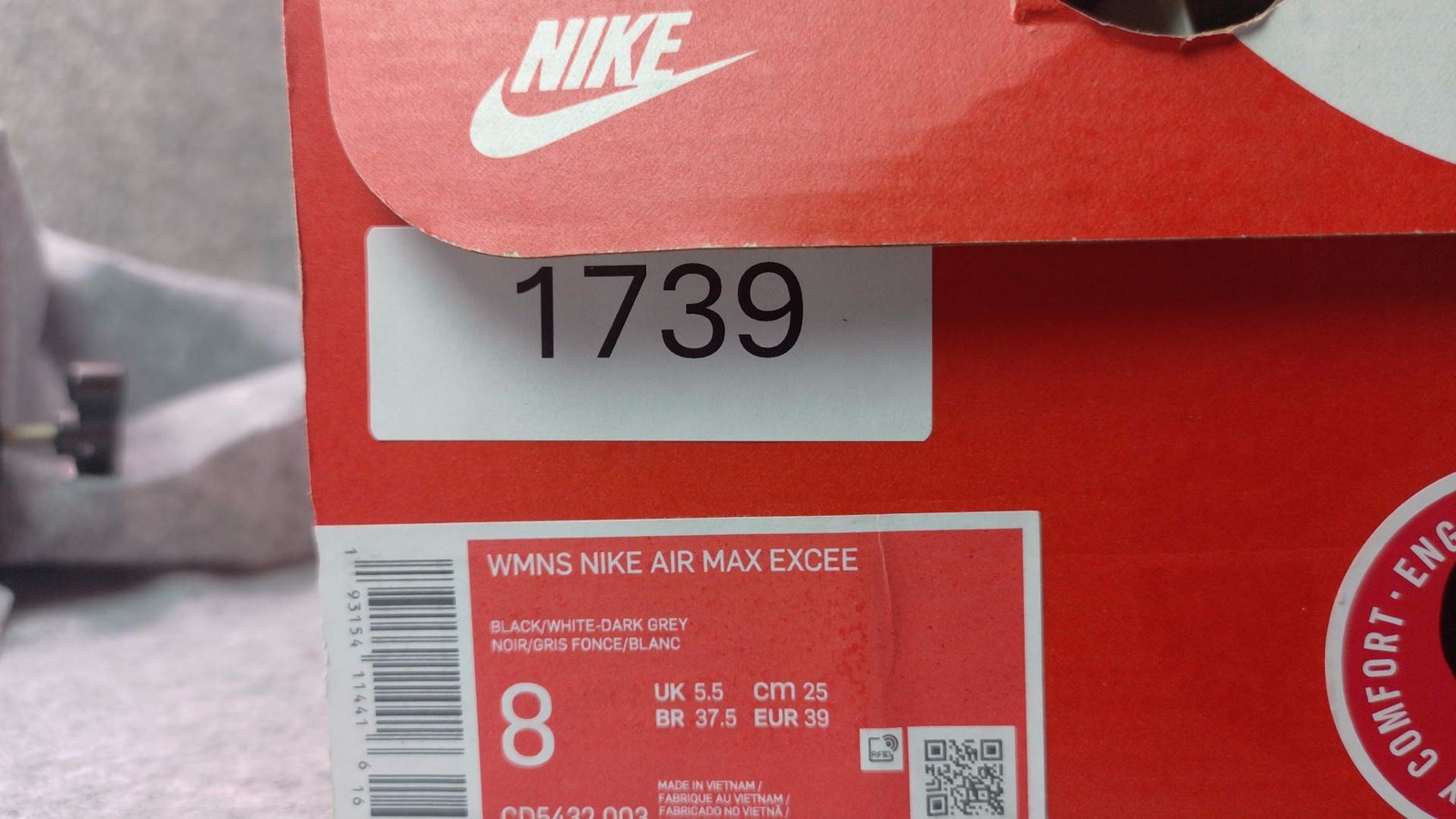 Size 8 – Nike Air Max Excee Women’s Black/White-Dark Grey CD5432-002
