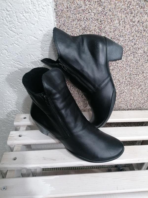 women ark boots black leather 38.5 #4CV3
