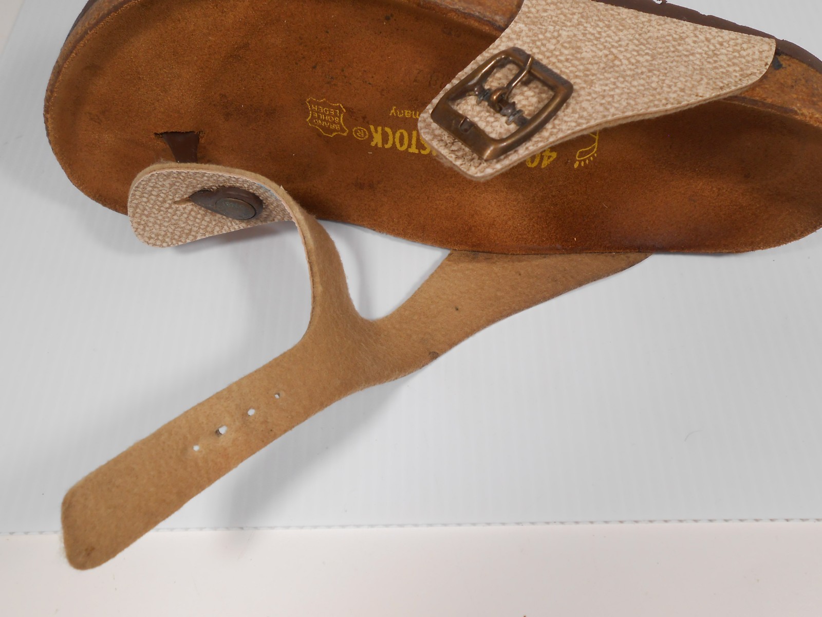 Birkenstock Papillio Thong Sandals Beige. Gizeh. Sz: 40. 260 L9 M7 Germany