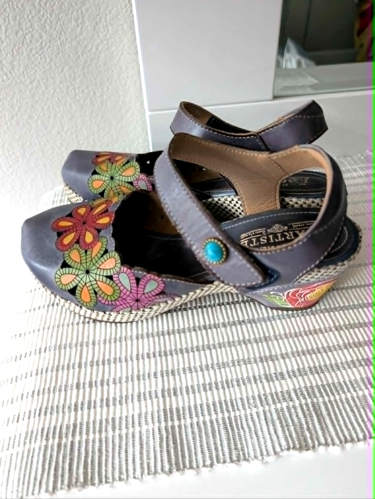 L’Artiste By Spring Step Fusta Bloom Women’s Leather Mary Jane Shoes Size 42