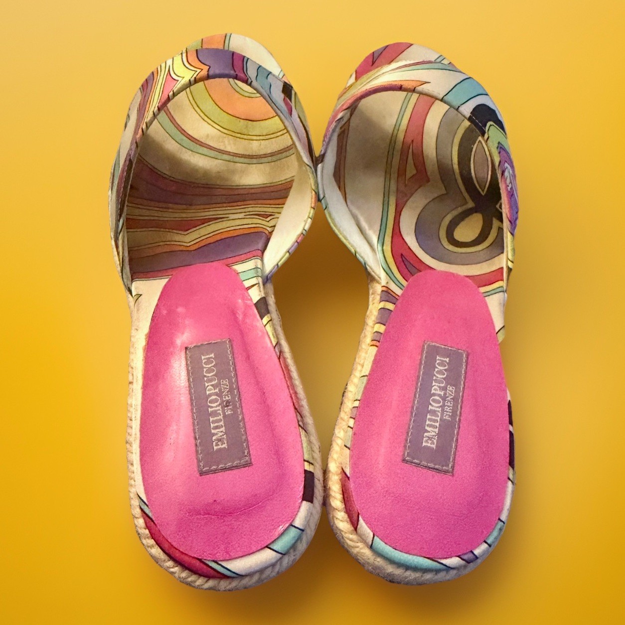 RARE Emilio PUCCI Shoes! HAUTE COUTURE Colorful Rainbow Designer SUMMER SANDALS!
