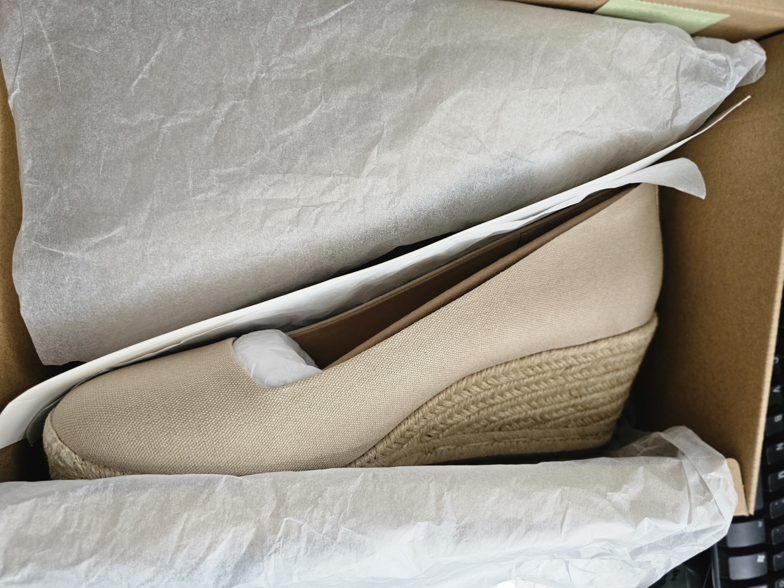 J. Crew Canvas Espadrille Wedges Women’s 12 Tan Shoes Boho Preppy 3.75” Heel