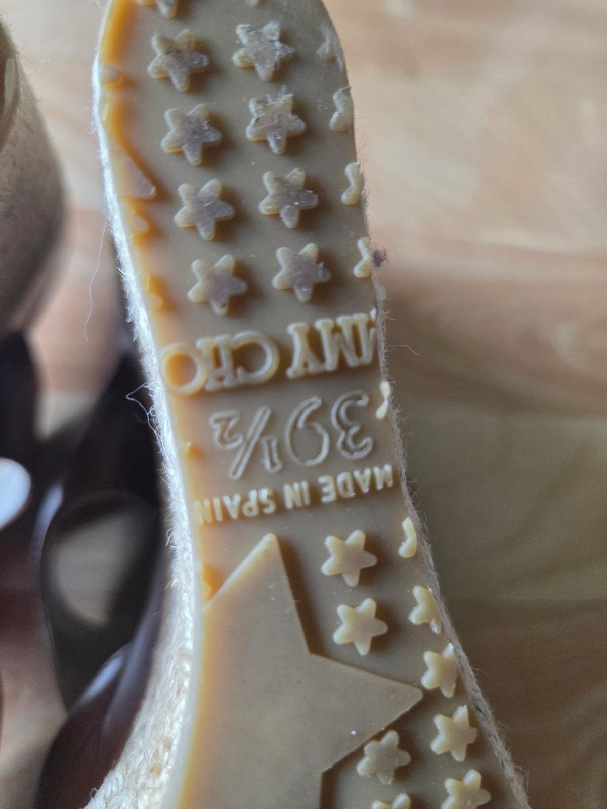 Jimmy Choo Tan Leather Espadrille Wedge Sandals