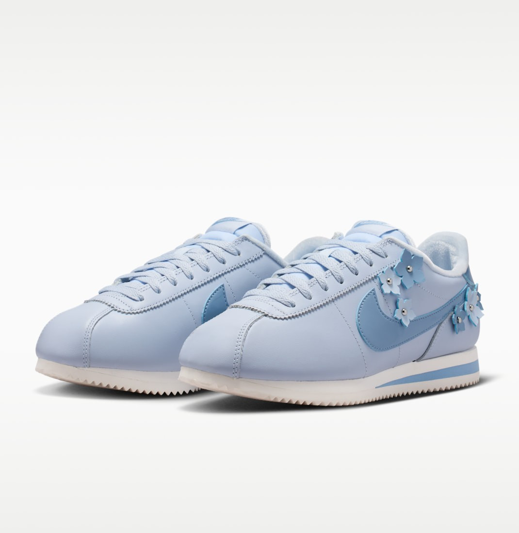 NIKE Women’s Cortez Leather IV5675-400 Hydrogen Blue Sail Work Blue
