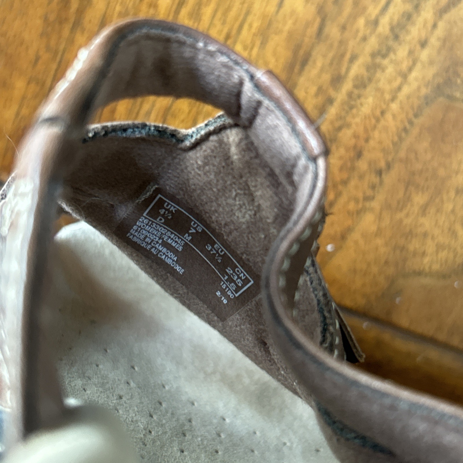 CLARKS Women’s Delana Venna Slides Sandals Brown Leather Shoes 7M
