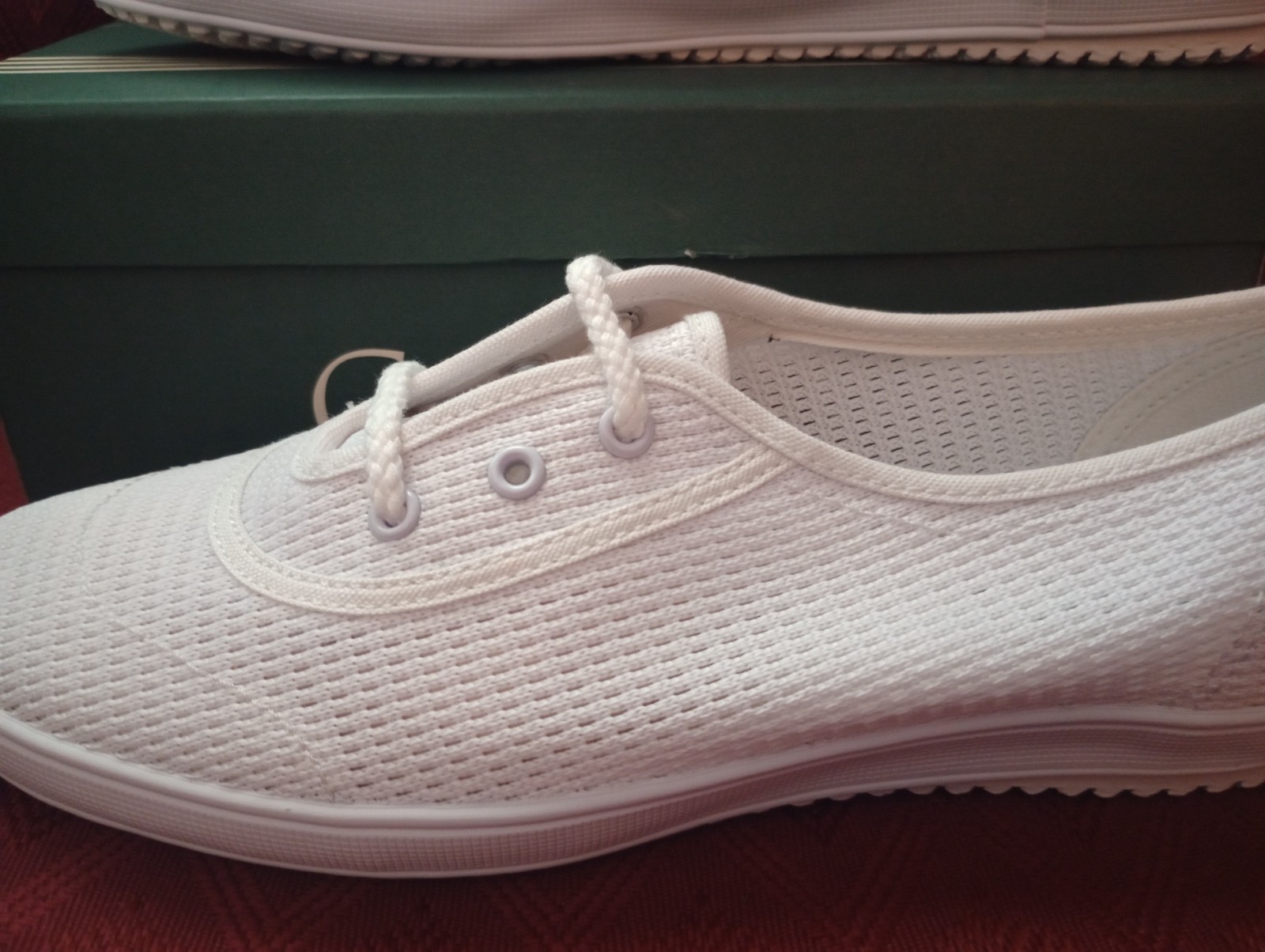 Grasshoppers Skiff CVS White Mesh Sneakers Size 7 M New In Box Breathable
