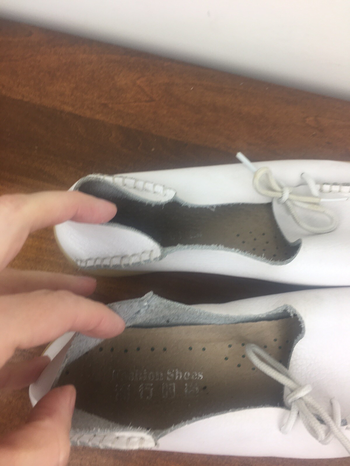 FASHION SHOES Women’s White Soft Leather Casual Shoes Size EU 37 US 6-6.5