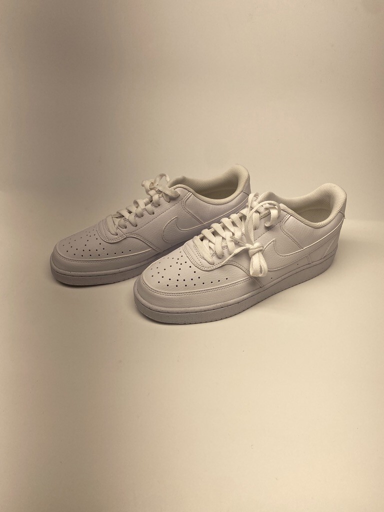 Nike Womens Court Vision Low NN Triple White Sneaker Sz 10
