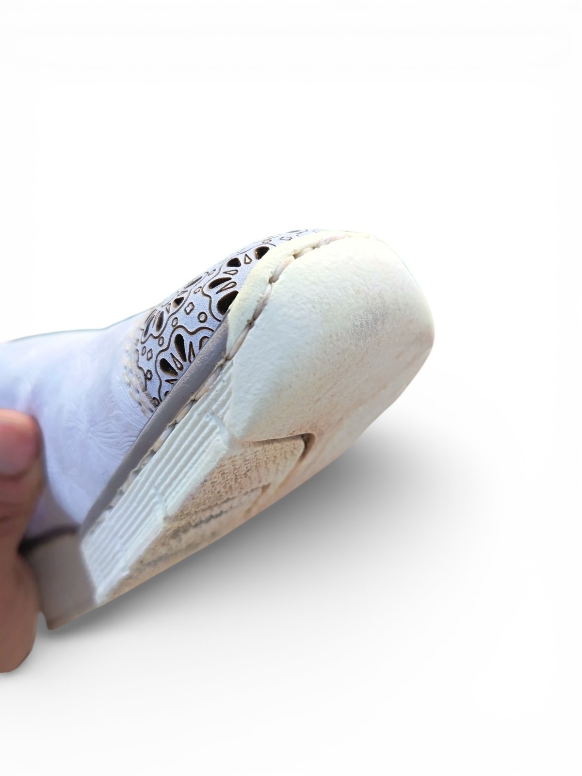 Rieker Womens White Leather Comfort Slip On Walking Shoes EU 38