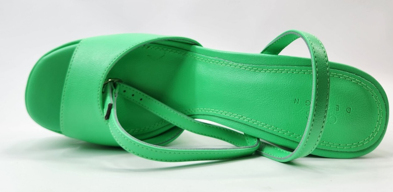 ASOS Design Womens Neon Green Nix Platform Block Heeled Sandals Size 10