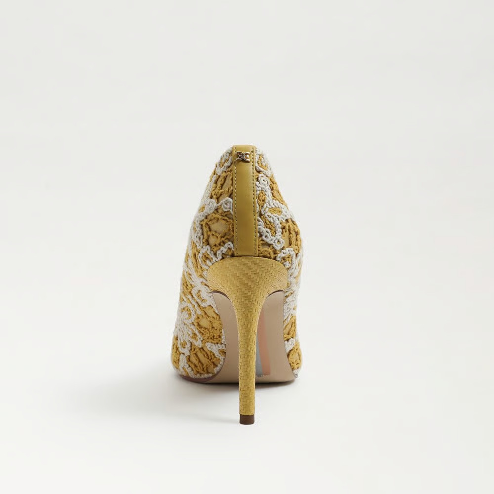 Sam Edelman Hazel Stiletto Pumps Desert Sun Ivory 8.5M