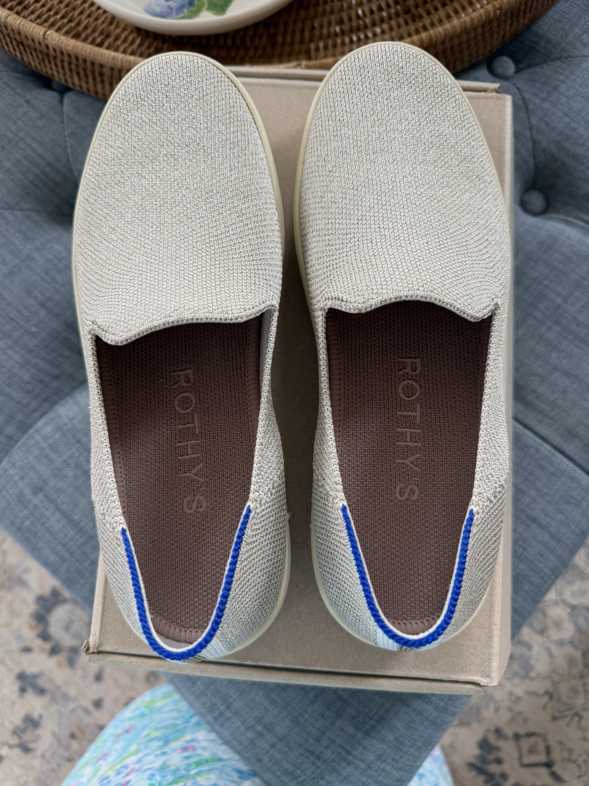 EUC! ROTHY’S Diamond Twill Slip On Sneaker ~ Women’s Size 7.5