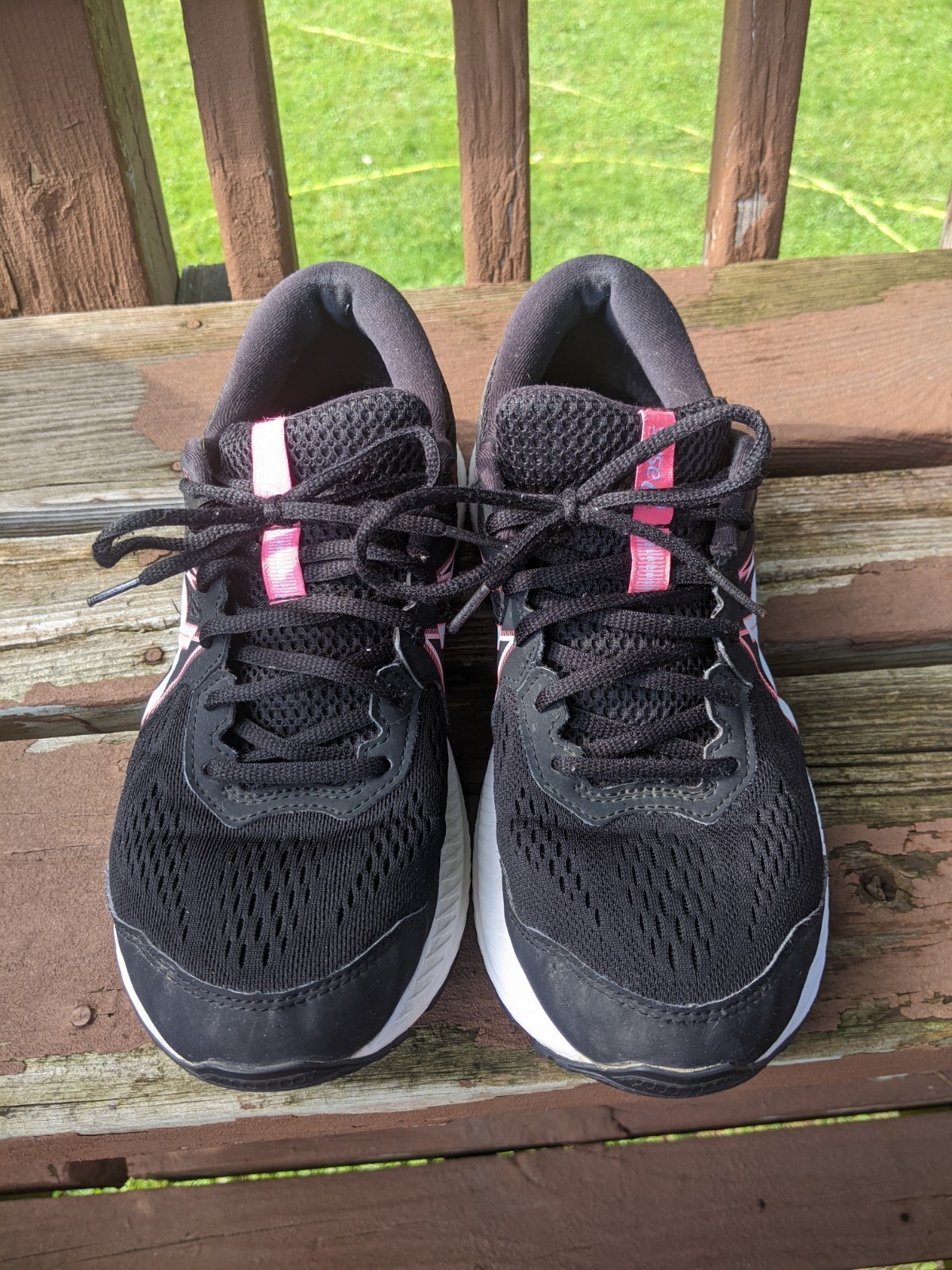 Asics Gel Contend 7 Women’s Black Pink Running Shoe sz 11 Pre Owned