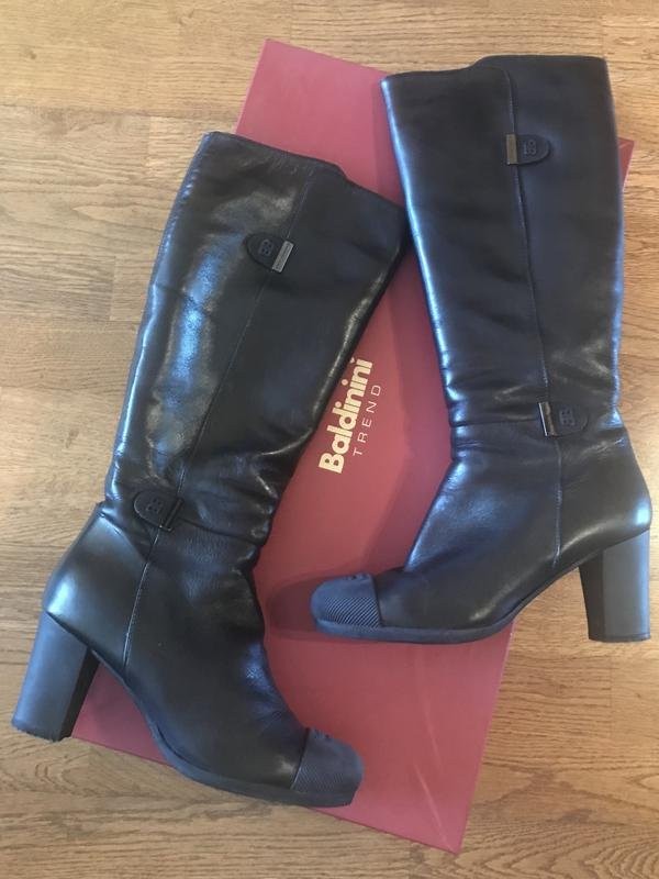 women baldinini boots black leather 37.5