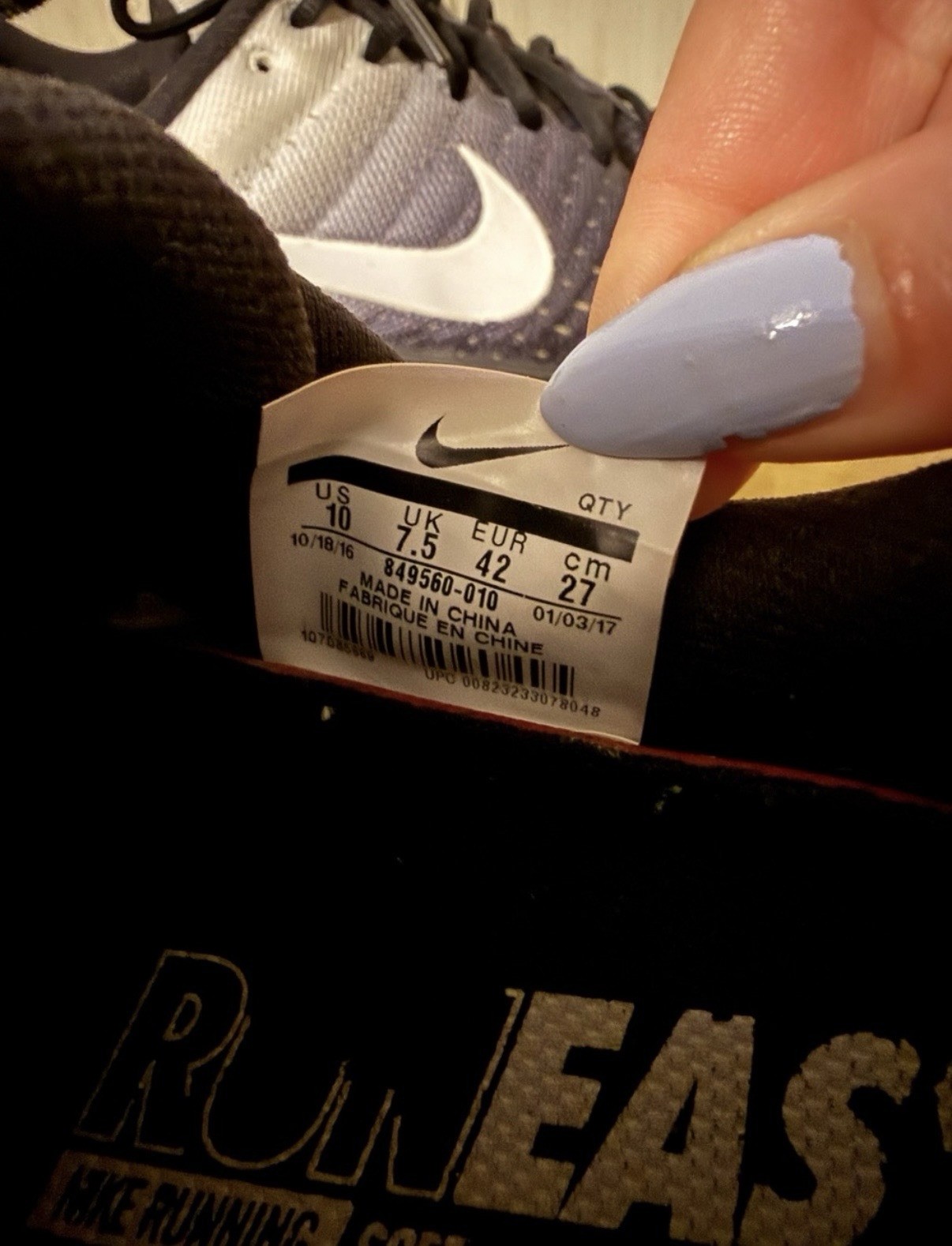 Nike Blue and White Gradient Air Max Running Shoes – 2017