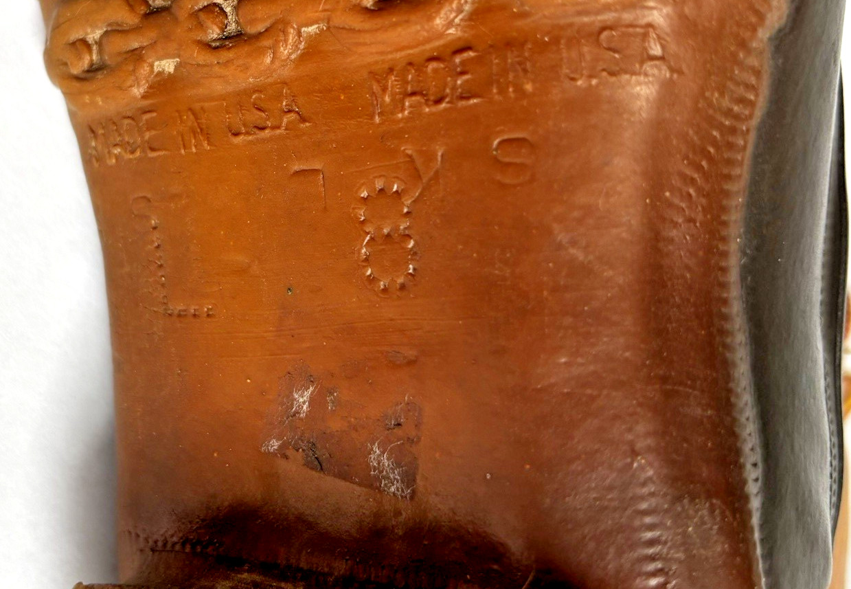 LL Bean Maine Hunting Shoe Duck Boots Women’s Size 8 Brown Leather USA Vintage