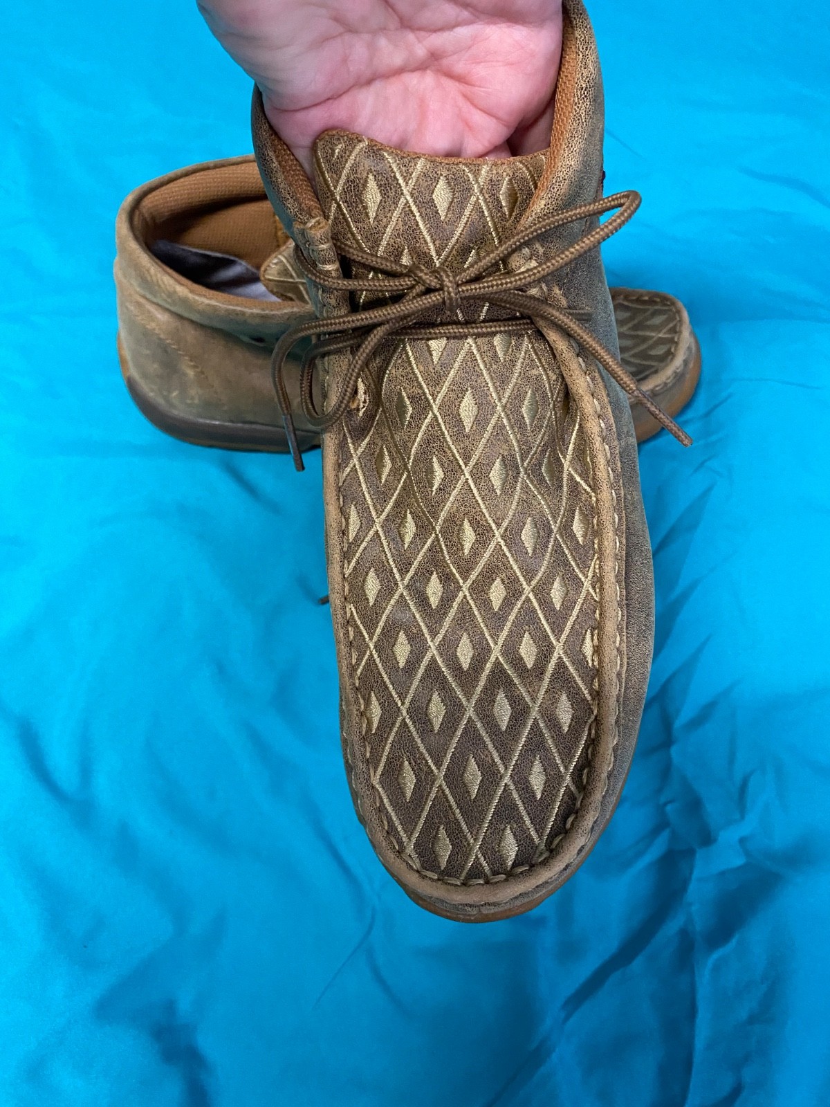 TWISTED X Woman 10M Driving Moccasins Bomber/Tan Size: 10 Width: M