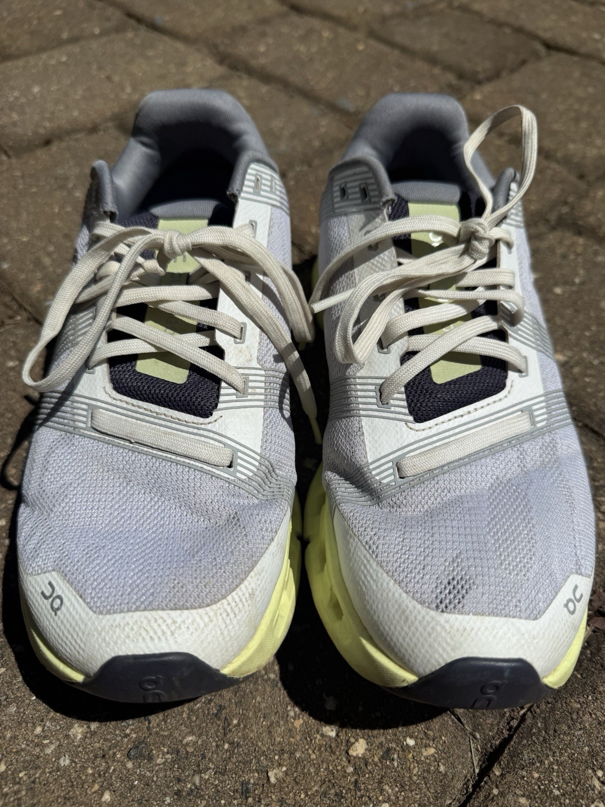 On Cloudgo Women’s Road Running Shoes Size 8.5 Frost Hay Gray/Green Lace Up