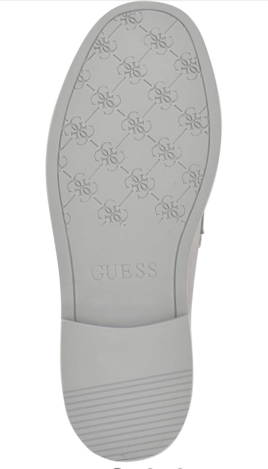 GUESS Women’s Gray Suede Slip-On Loafer Flats Round Toe Gold Logo Accent 7