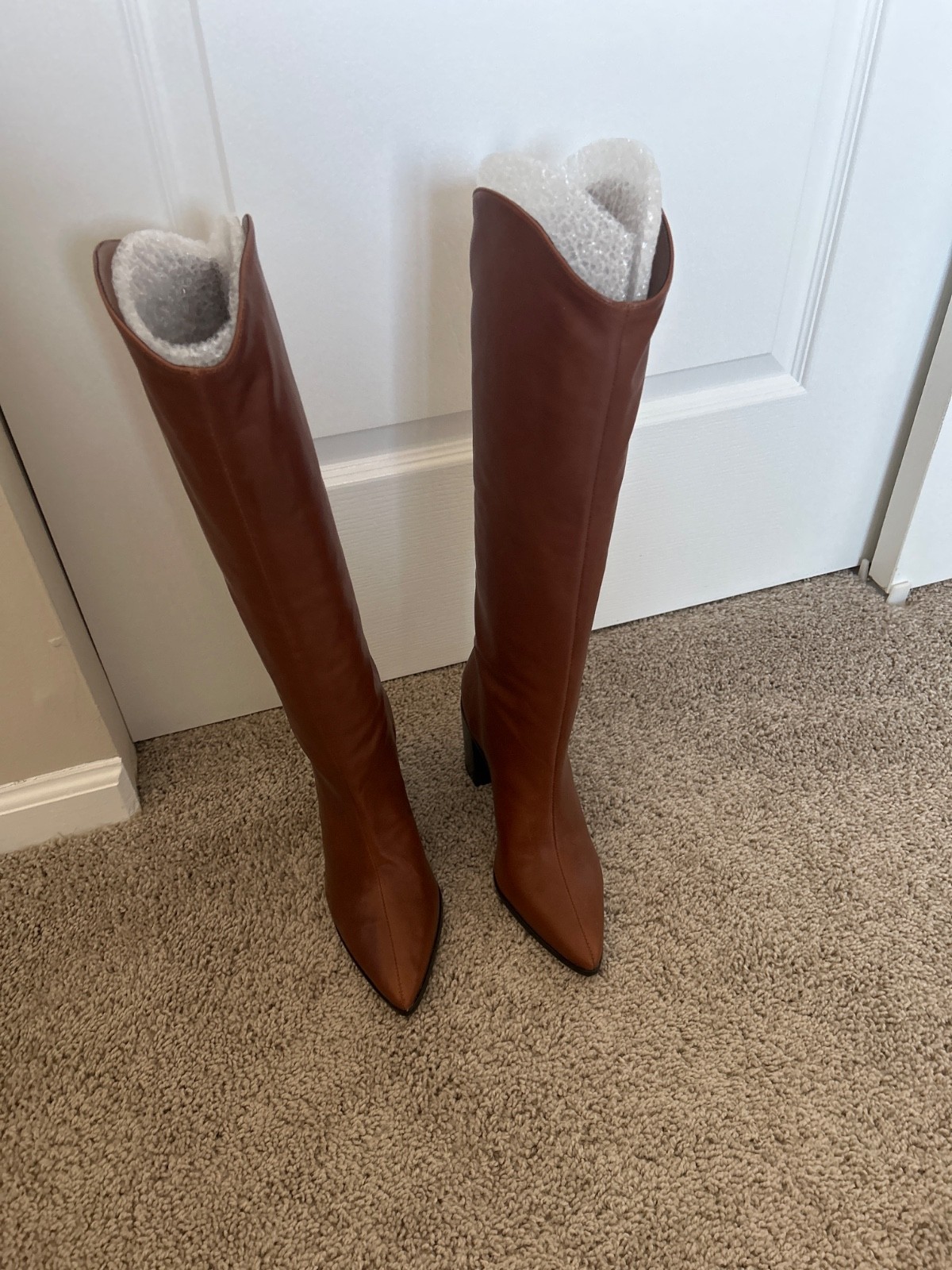 Schultz brand leather knee high boots women size 6