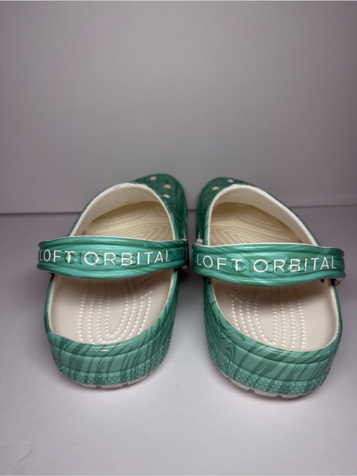 Crocs Classic Marbled Clog Aqua Green White Unisex Size M9 W11