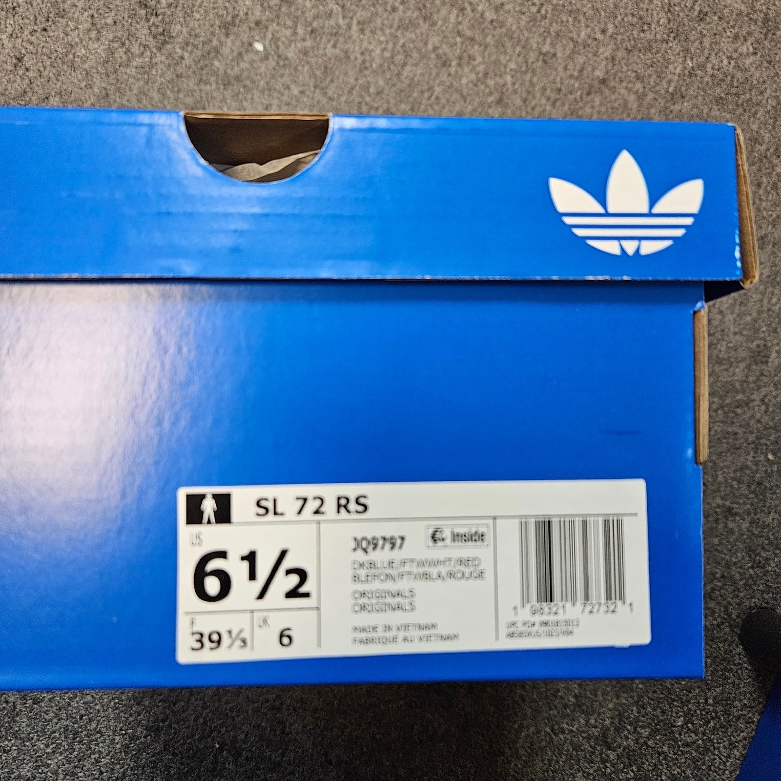 ADIDAS ORIGINALS MEN’S 6.5 SL 72 RS DARK BLUE WHITE RED JQ9797 NIB