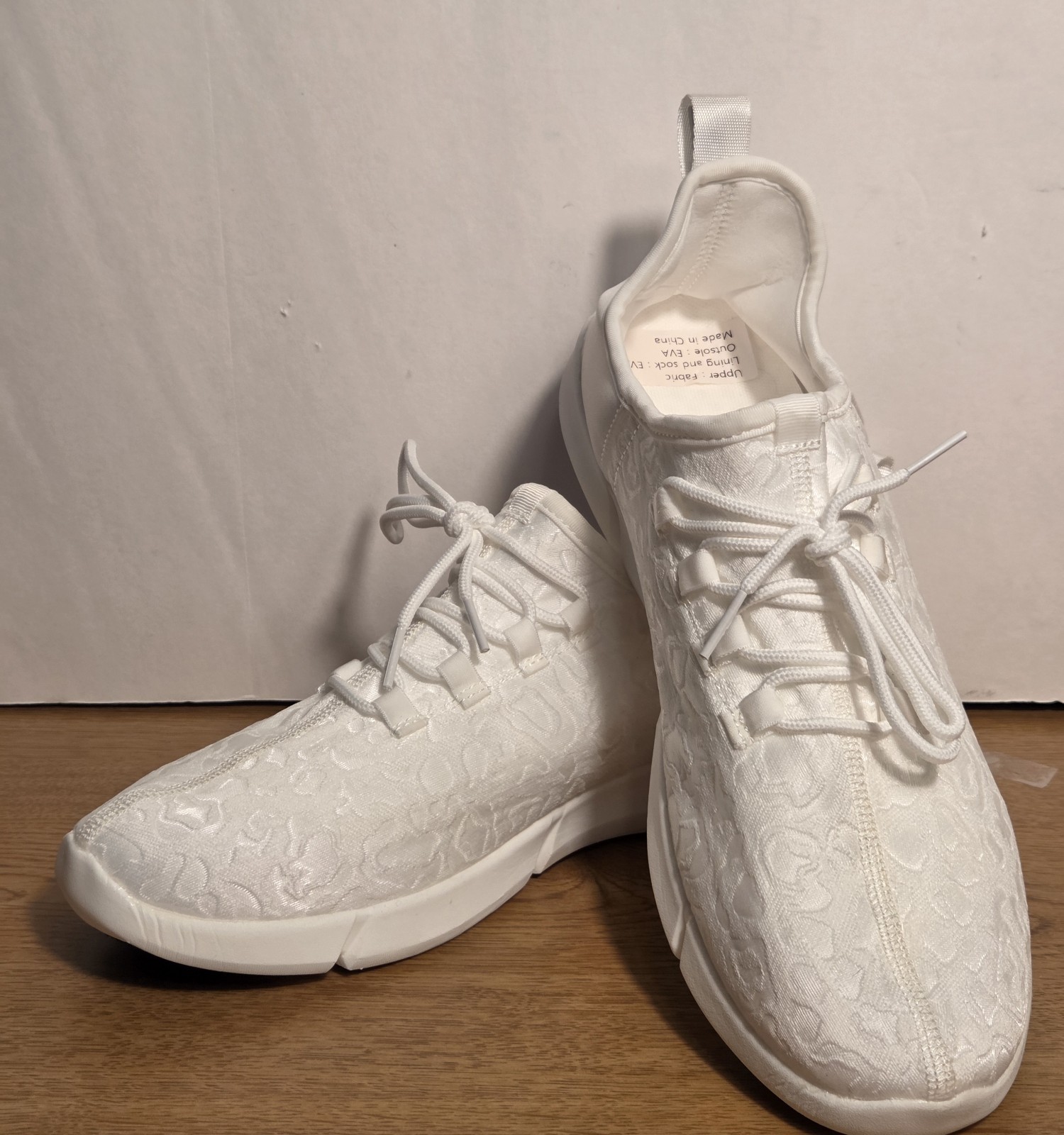 Fiber Optic LED 11 DIFFERENT COLORS & MODES White Mesh Shoes Women’s Sz 11 NIB