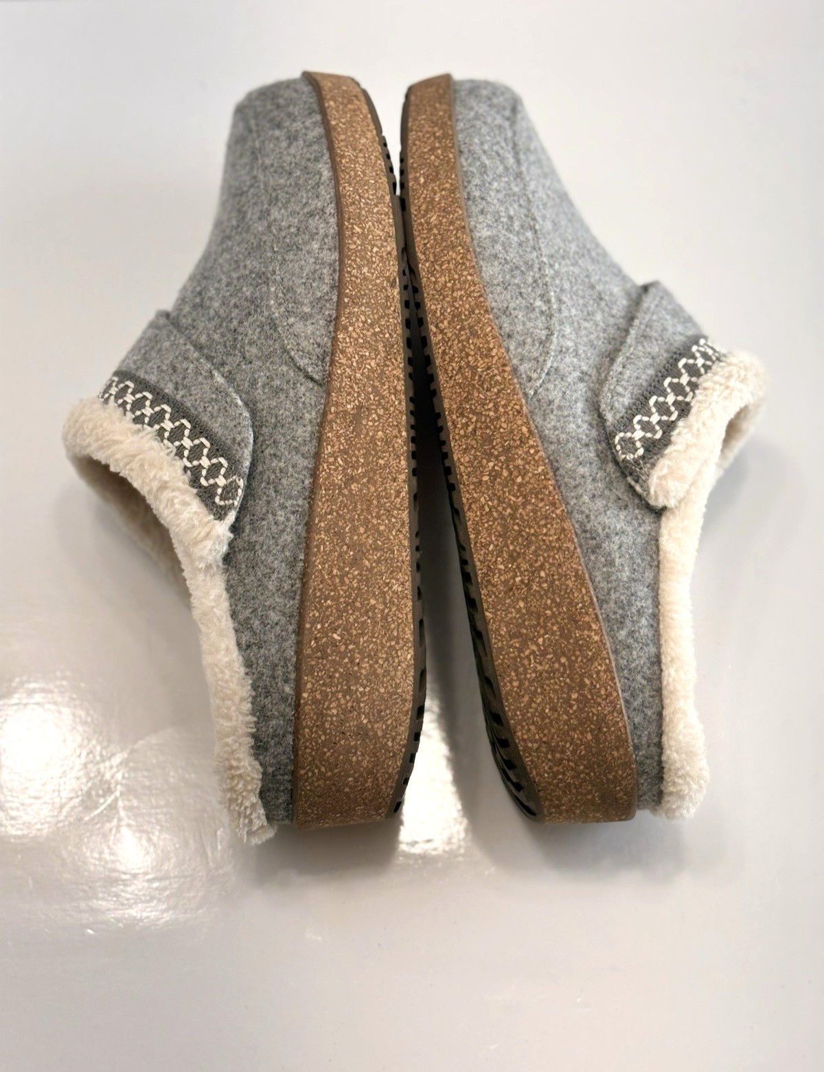 OrthoFeet Clara Orthopedic Adjustable Mule Women’s 9.5 Wide Grey Wedge Slippers