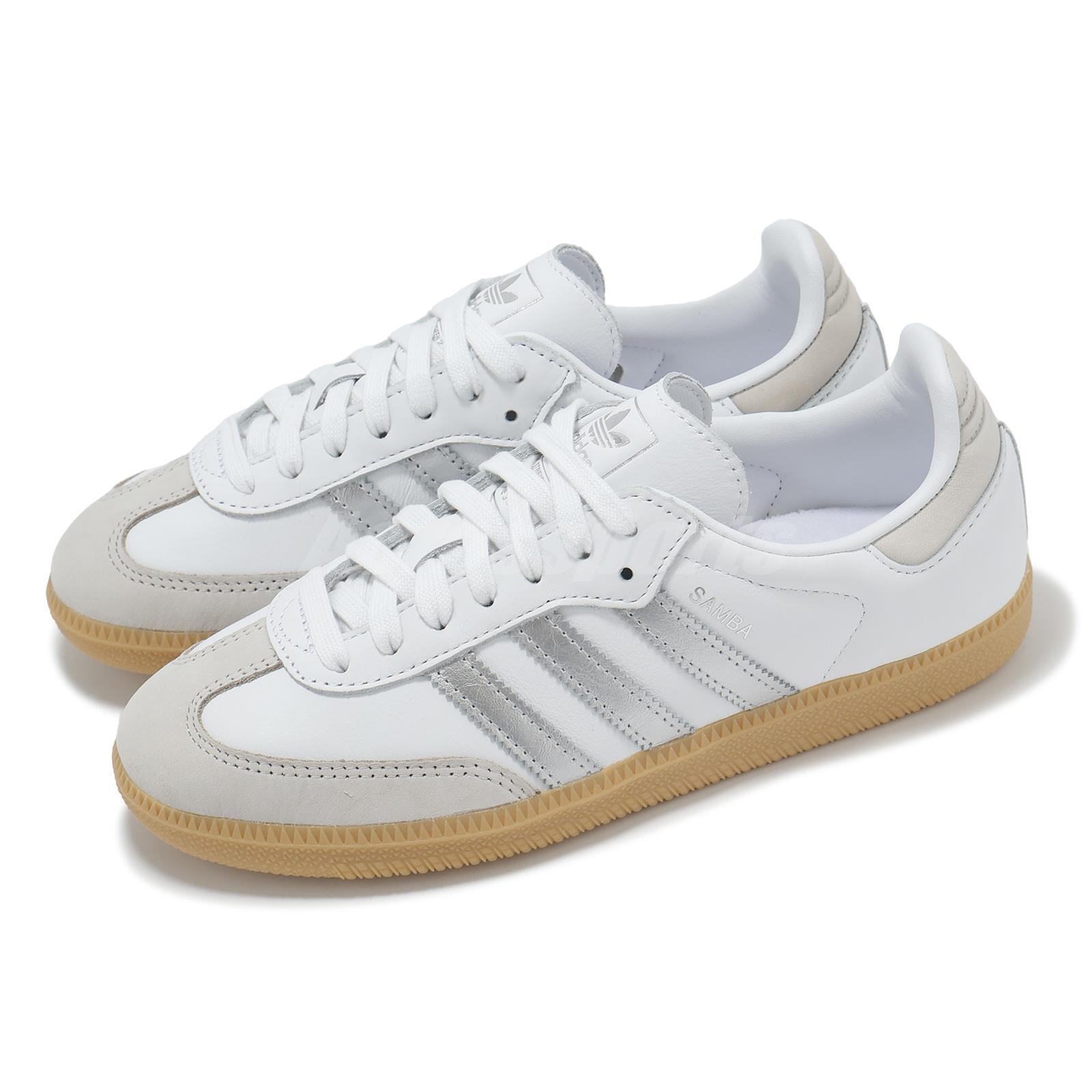adidas Originals Samba OG W White Silver Metallic Grey Gum Women Casual JI2725