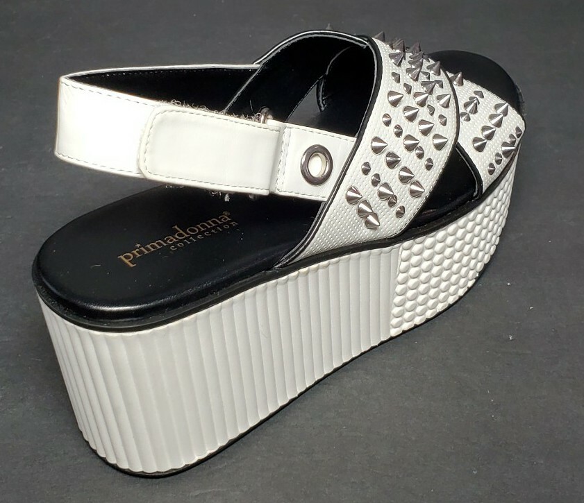 PRIMADONNA COLLECTION PLATFORM SANDALS METAL DESIGN EURO SIZE 36 PD0584 00211