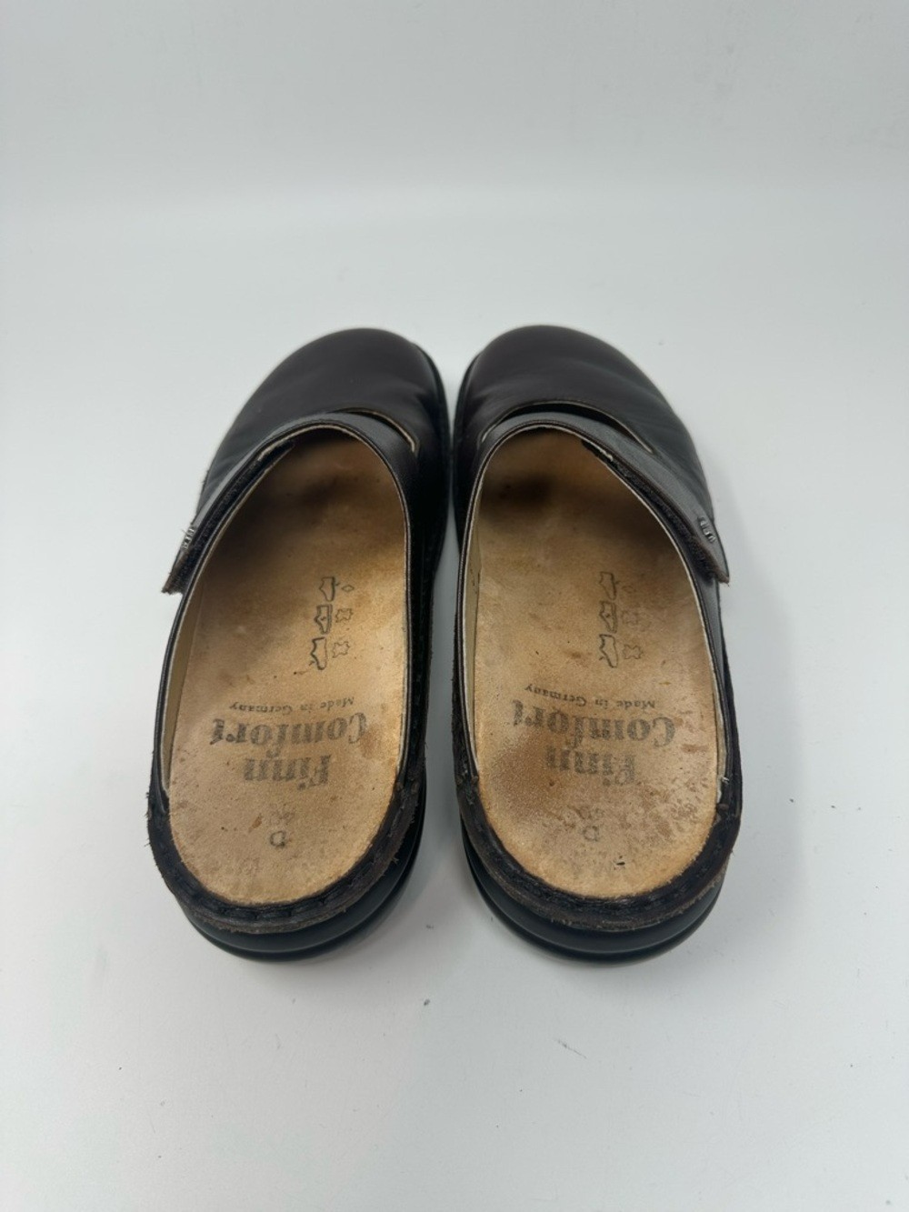Finn Comfort Germany Stanford Leather Mary Jane Style Mules Clogs Size 40