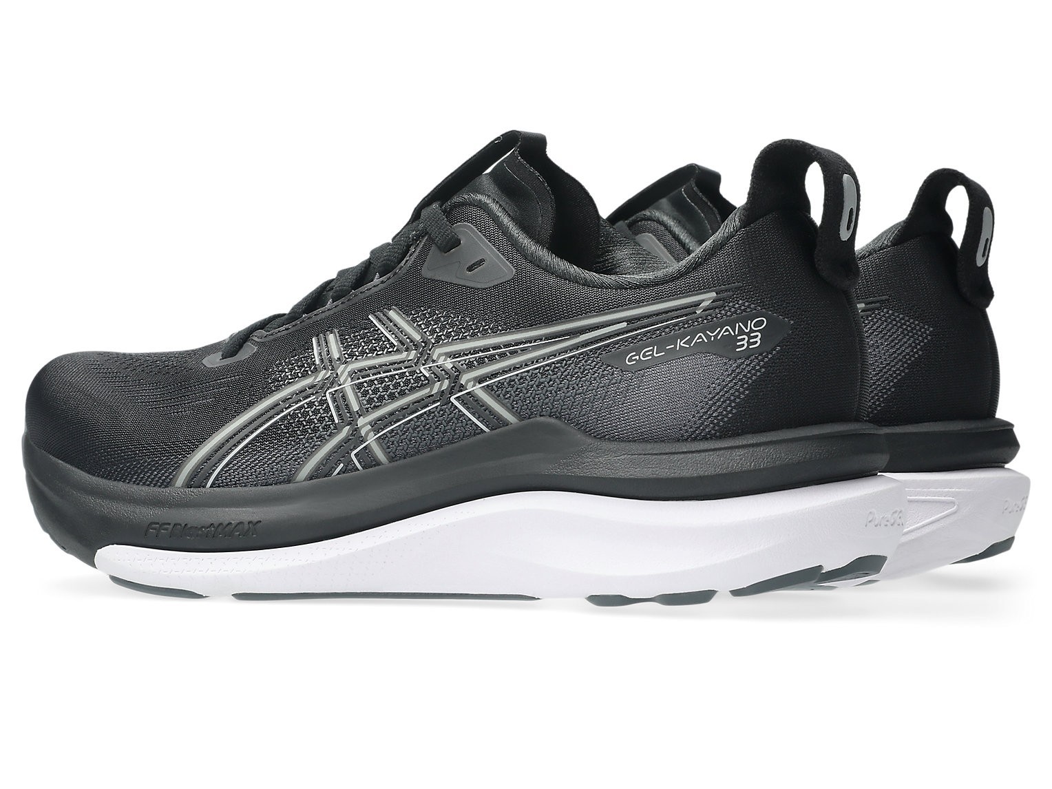 ASICS Women’s GEL-KAYANO 33 1012B939 002 Black White Running Shoes