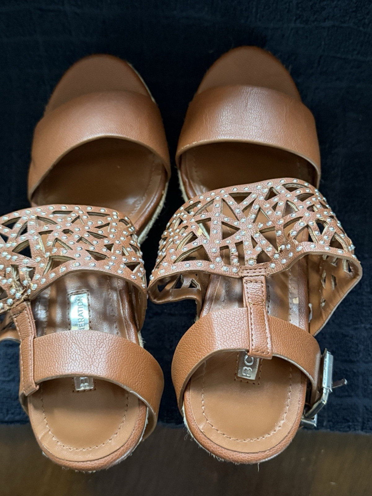 BCBGeneration Brown ww/Silver Hardware Espadrilles – Good Con – Women’s Sz. 8