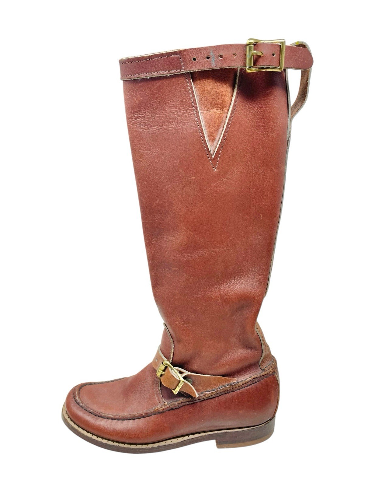 VTG Gokeys Botte Sauvage Tall Leather Boots Outdoor Hunting Riding Size 350