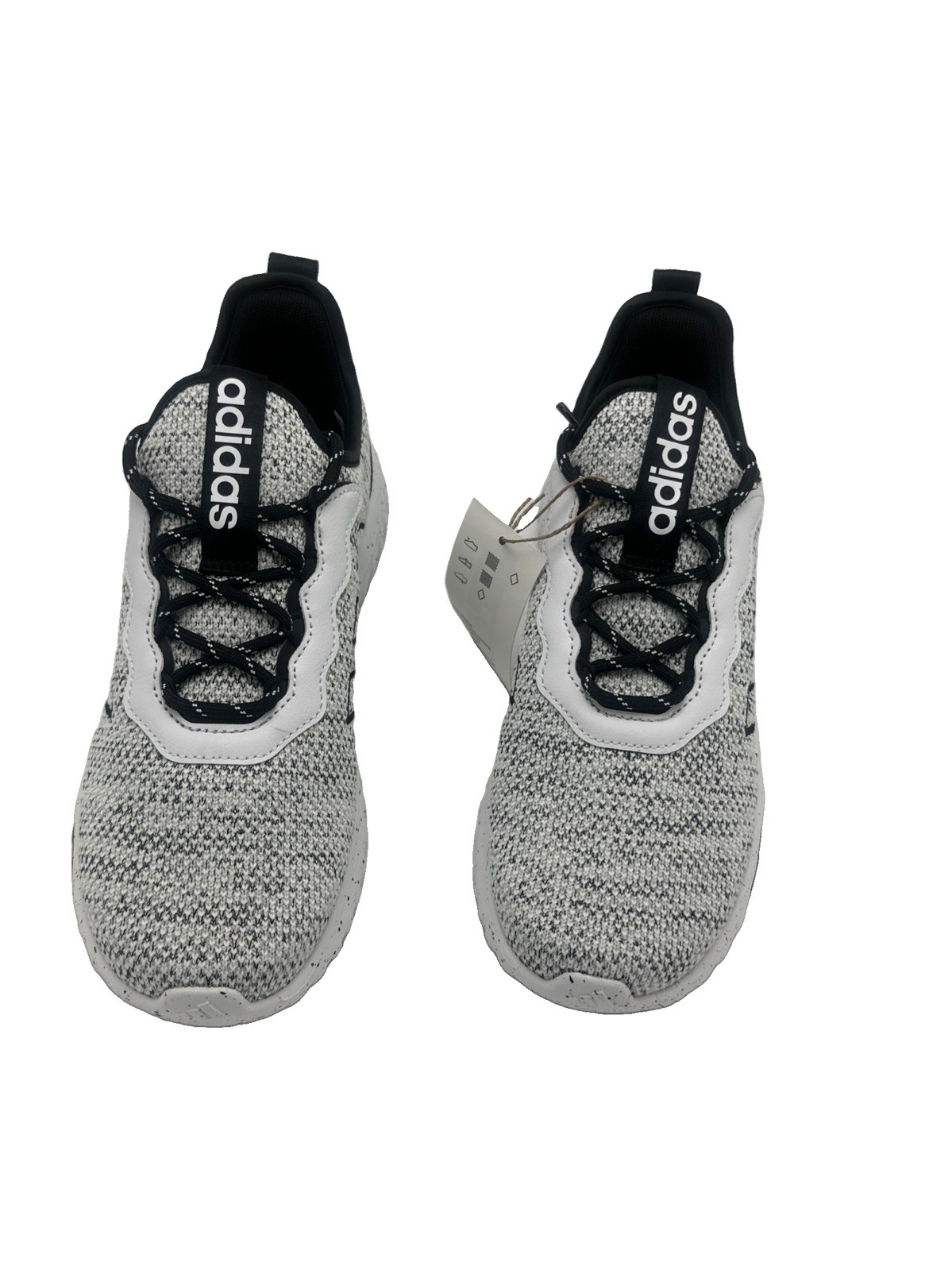 Adidas Women’s Running Sneakers White/Black Knit Size 5 (Brand New