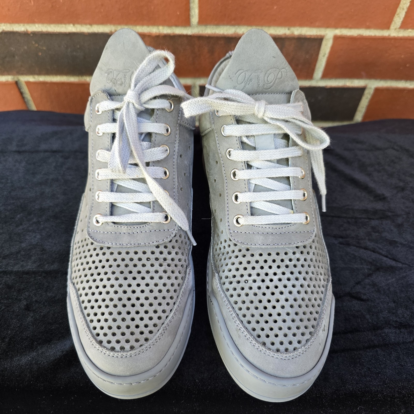 Filling Pieces Gradient Gray Perforated Sneakers Size 39 EU Or US 9 Low Top