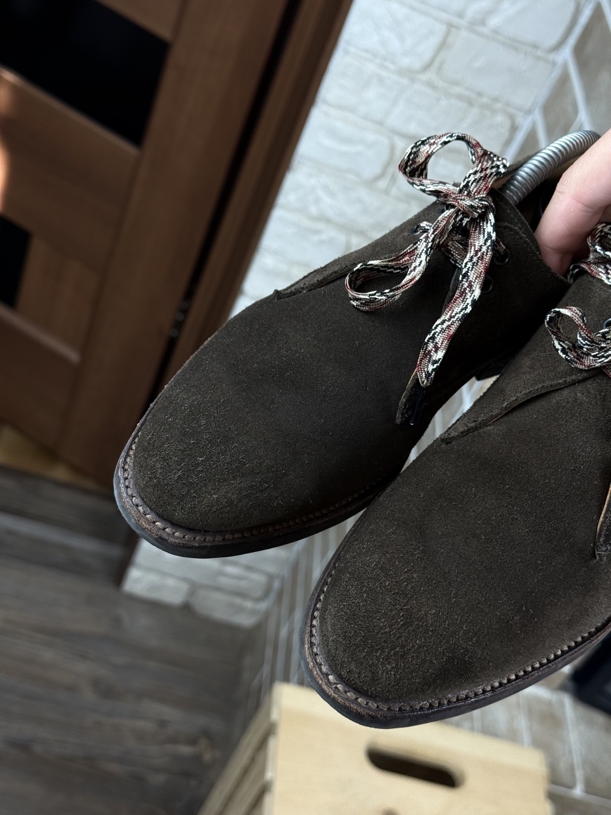Womans Crockett Jones «Lisa» Brown Suede Derby Shoes Size UK:6.5 EU:39.5
