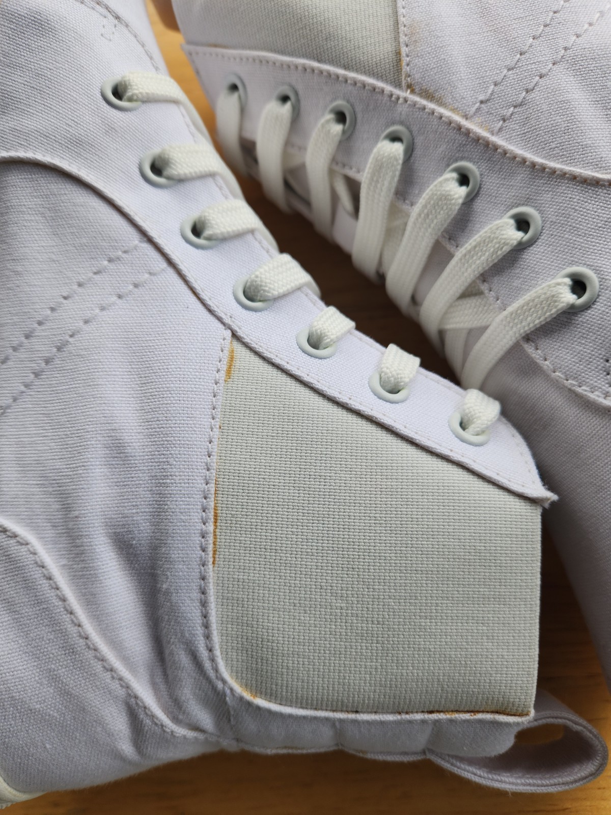 NEW! THAKOON 38/8 White Pull-On High Top Designer Sneakers Athletic Casual Shoes